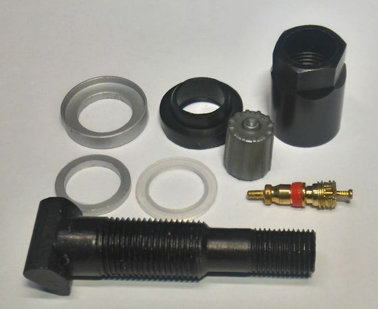 Тип 2 анодированный вентиль и гайка (черные), комплект